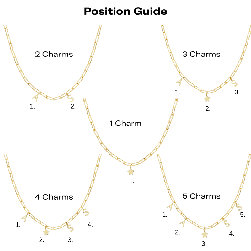 Paper Clip Link Custom Charm Necklace