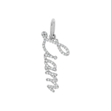 Kids Vertical Diamond Name Script Charm