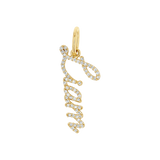 Kids Vertical Diamond Name Script Charm