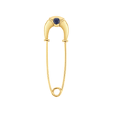 Kids Blue Sapphire Horseshoe Pin