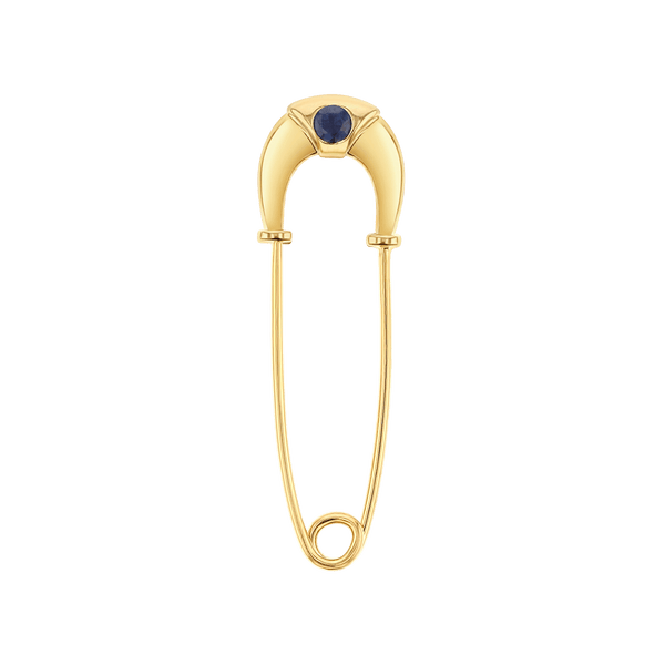 Kids Blue Sapphire Horseshoe Pin
