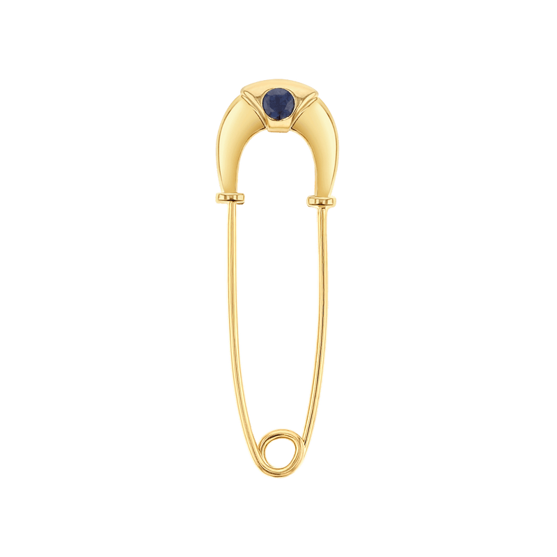 Kids Blue Sapphire Horseshoe Pin