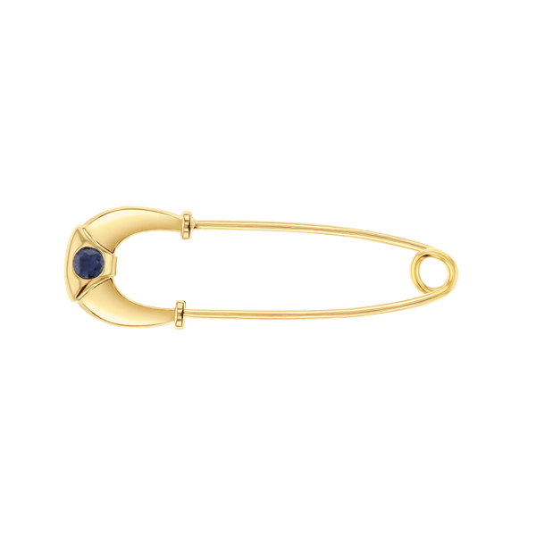 Kids Blue Sapphire Horseshoe Pin