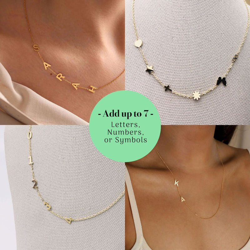 Golden Astoria – Collier Signature à Initiales Latérales