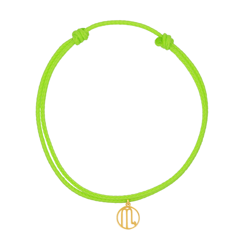 Zodiac Charm Cord Bracelet