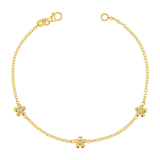 Diamond Flower Chain Bracelet