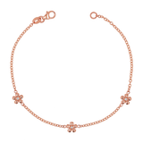 Diamond Flower Chain Bracelet
