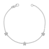 Diamond Flower Chain Bracelet