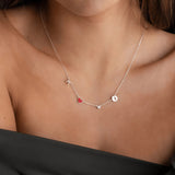 Golden Astoria – Collier cœur personnalisé avec initiale, pierre précieuse et signe du zodiaque