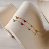 Golden Astoria – Collier cœur personnalisé avec initiale, pierre précieuse et signe du zodiaque