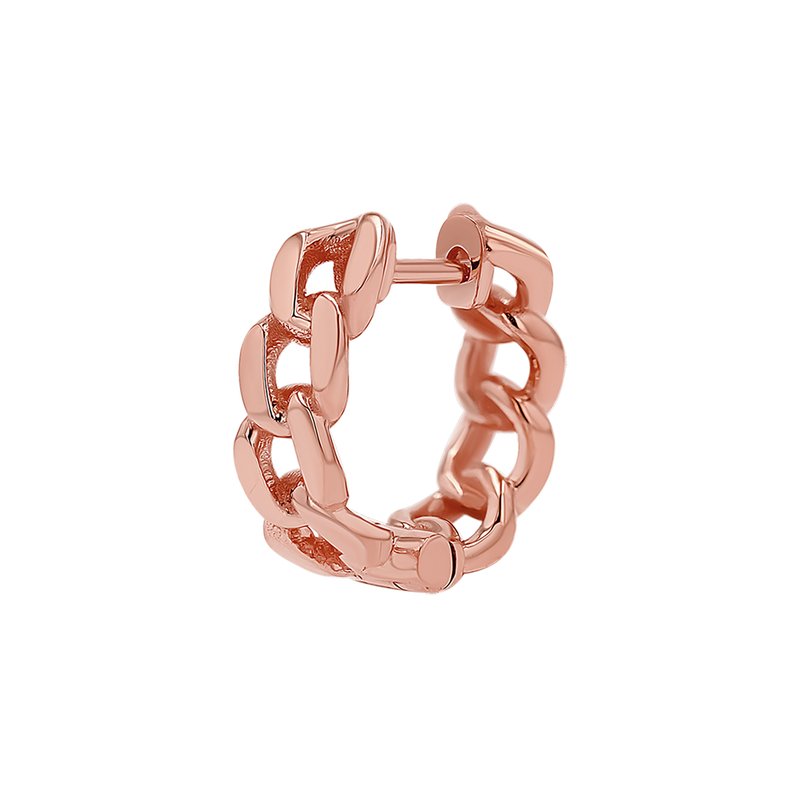 Cuban Link Huggies Hoop Earrings