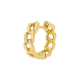 Cuban Link Huggies Hoop Earrings
