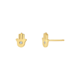 Kids Hamsa Diamond Stud Earrings