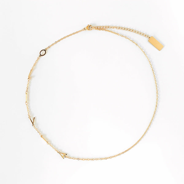 Golden Astoria – Collier Signature à Initiales Latérales