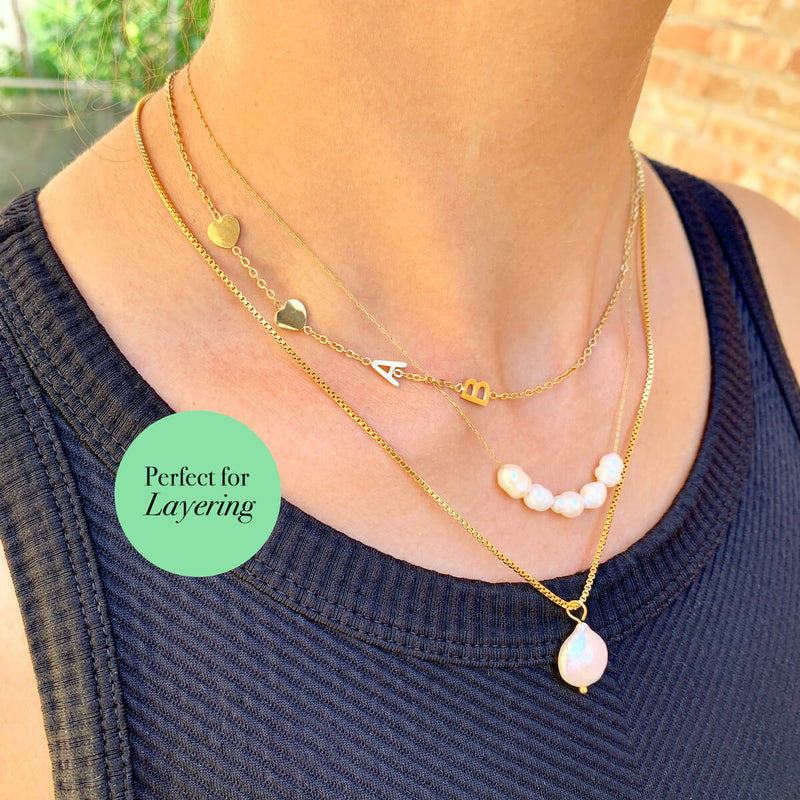 Golden Astoria – Collier Signature à Initiales Latérales
