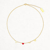 Golden Astoria – Collier cœur personnalisé avec initiale, pierre précieuse et signe du zodiaque