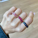 Pear Shape Ruby Half Eternity