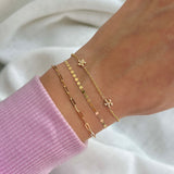 Diamond Flower Chain Bracelet