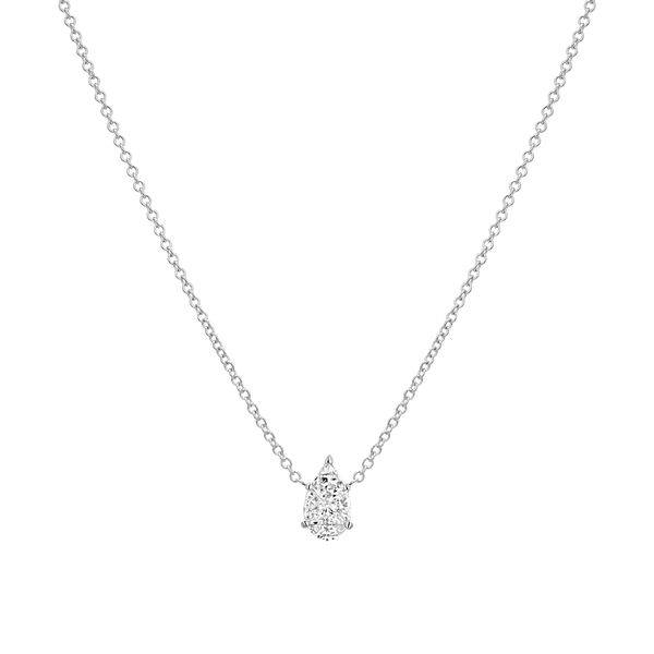 Pear Shape Illusion Set Diamond Necklace