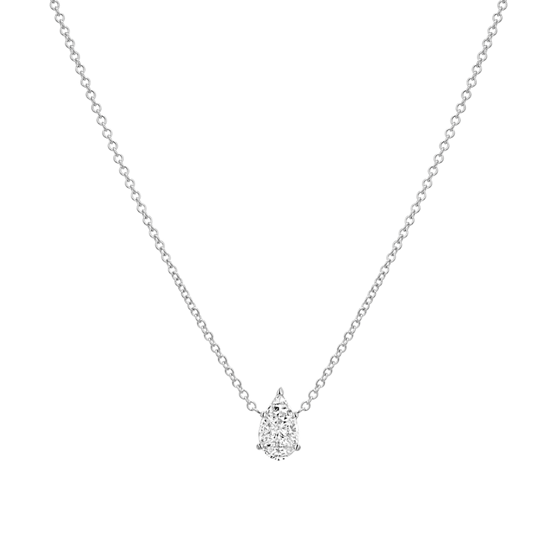 Pear Shape Illusion Set Diamond Necklace