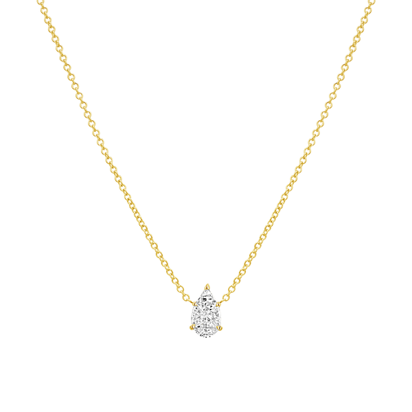 Pear Shape Illusion Set Diamond Necklace