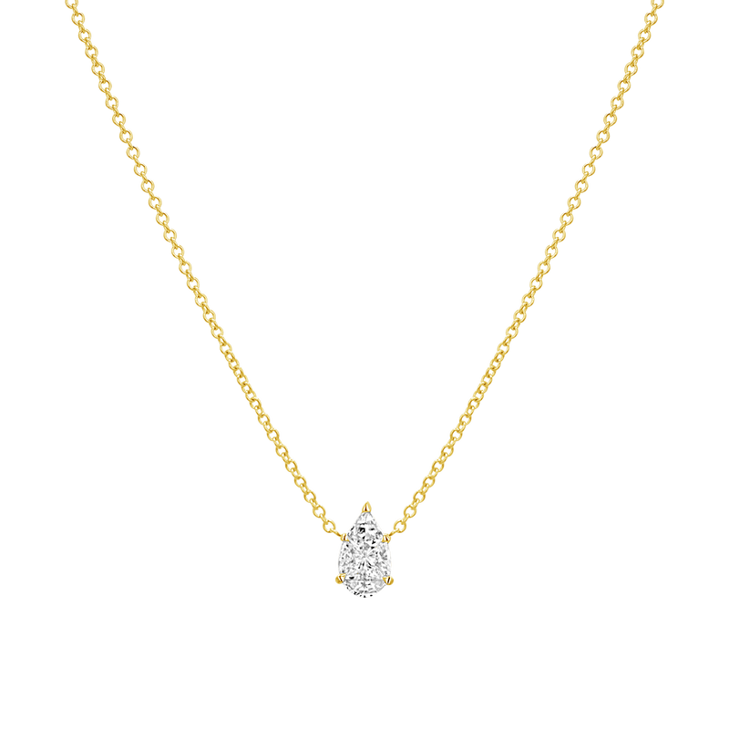 Pear Shape Illusion Set Diamond Necklace