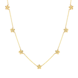Diamond Flower Chain Necklace