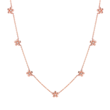 Diamond Flower Chain Necklace