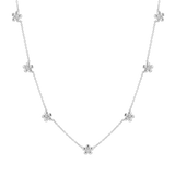 Diamond Flower Chain Necklace