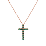Emerald Cross Necklace
