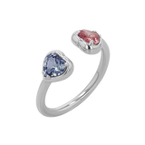 Sapphire Heart Duo Wrap Ring