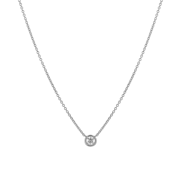 Round Diamond Solitaire Necklace