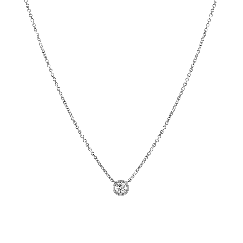 Round Diamond Solitaire Necklace