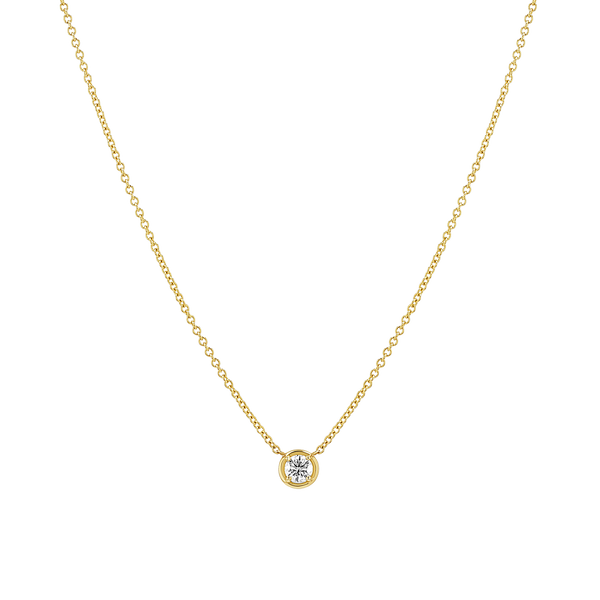 Round Diamond Solitaire Necklace