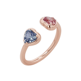 Sapphire Heart Duo Wrap Ring