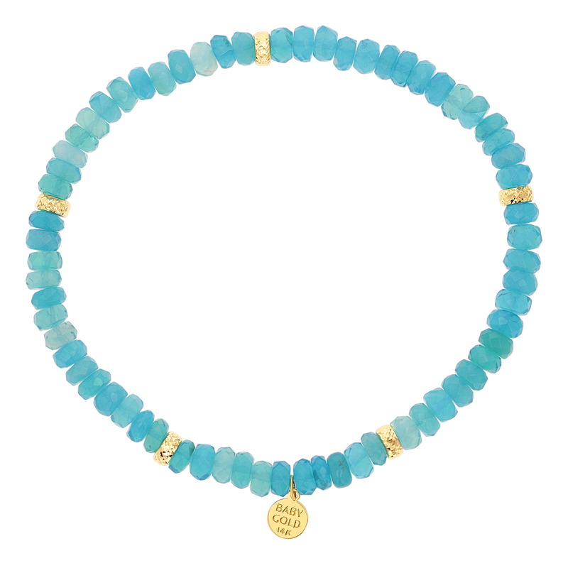 Paraiba Opal Stretch Bead Bracelet