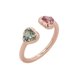 Sapphire Heart Duo Wrap Ring