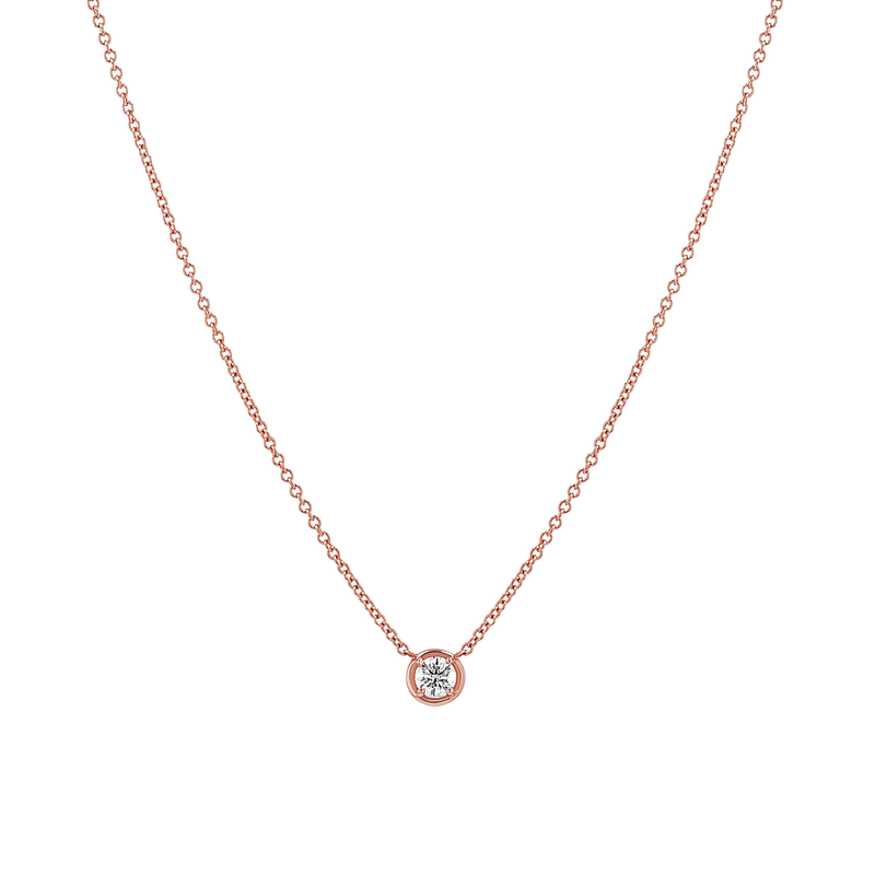 Round Diamond Solitaire Necklace