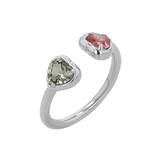 Sapphire Heart Duo Wrap Ring