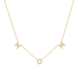 Diamond Spaced MOM Necklace