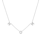 Diamond Spaced MOM Necklace