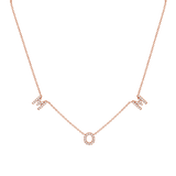 Diamond Spaced MOM Necklace