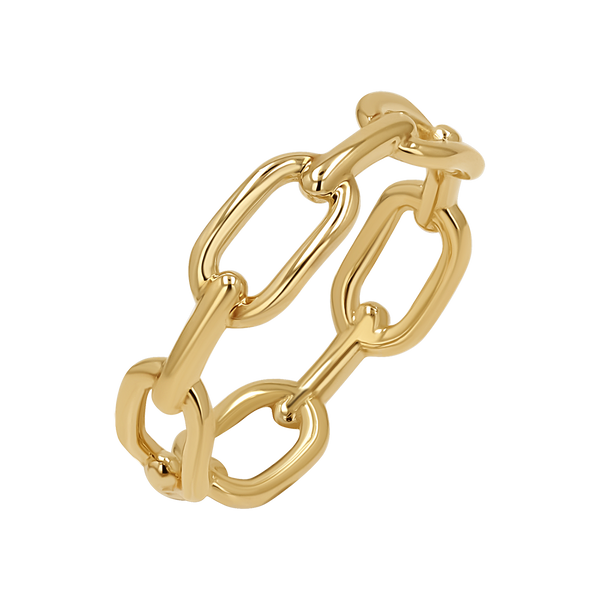 Wide Paper Clip Link Ring