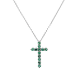 Emerald Cross Necklace