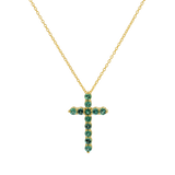 Emerald Cross Necklace