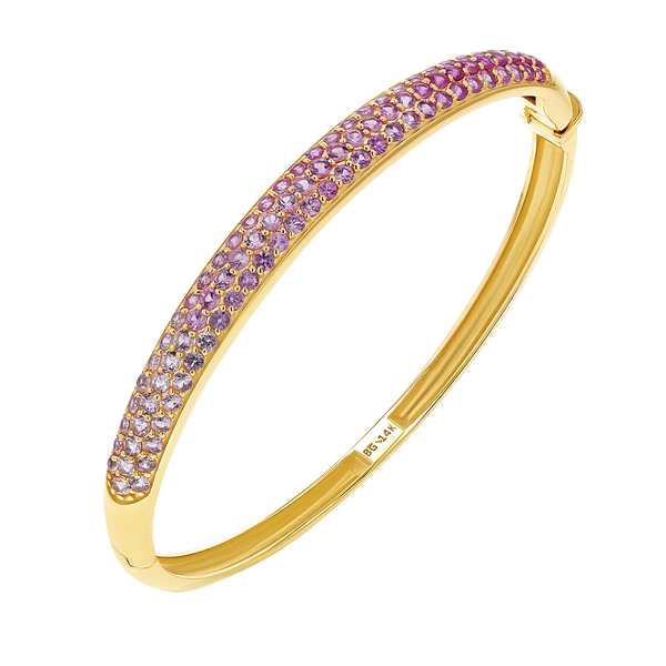 Ombré Pink Sapphire Cuff Bracelet