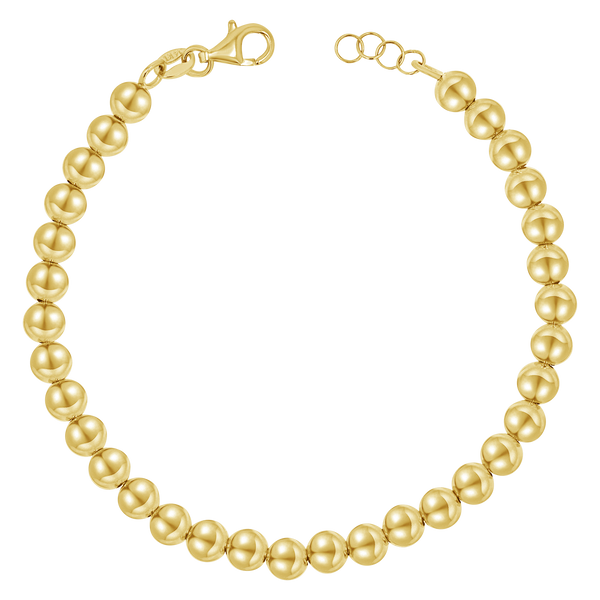 14K Gold 5mm Ball Bead Bracelet