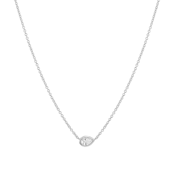 Pear Diamond Solitaire Necklace
