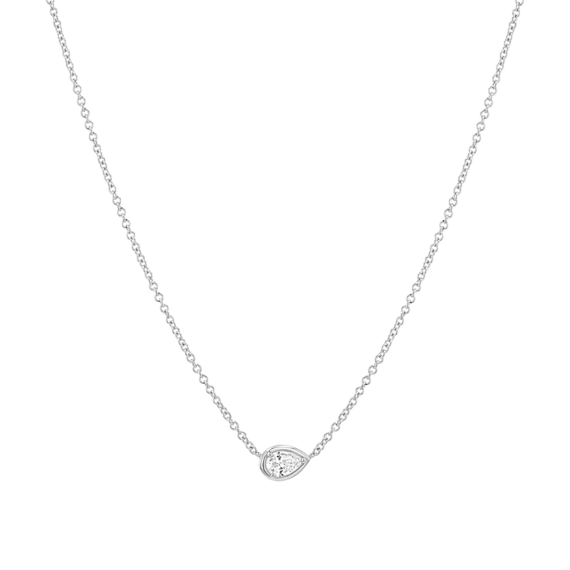 Pear Diamond Solitaire Necklace