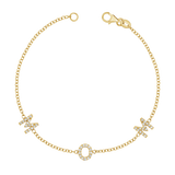 Diamond Spaced MOM Bracelet
